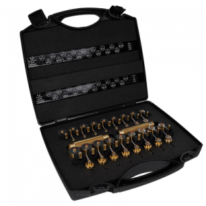 BERGEON 5356 Set of 17 Mainspring Winders, Right and Left Hand Mainsprings