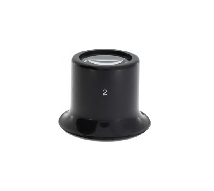 MSA00.009-x CLASSIC LOUPE, BLACK PLASTIC, LENS Ø 23.5 mm 