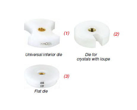 HOROTEC® Die Assortment, 8 Delrin® Screw-on Reversible Dies, Flat Crystals
