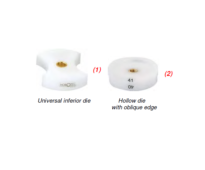 HOROTEC® Die Assortment, 15 Delrin® Screw-on Reversible Dies, Crystals with Tension Ring