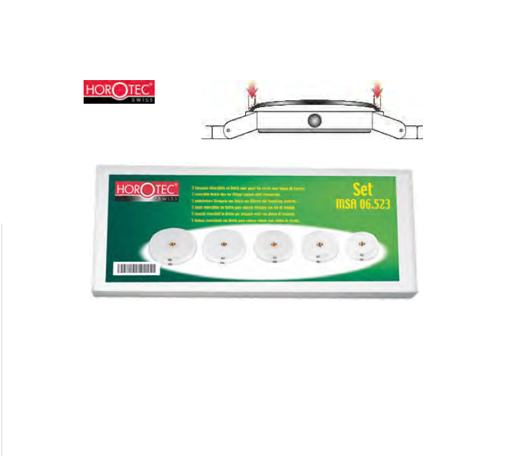 HOROTEC® Die Assortment, 5 Delrin® Screw-on Reversible Dies, Large Crystals with Tension Ring