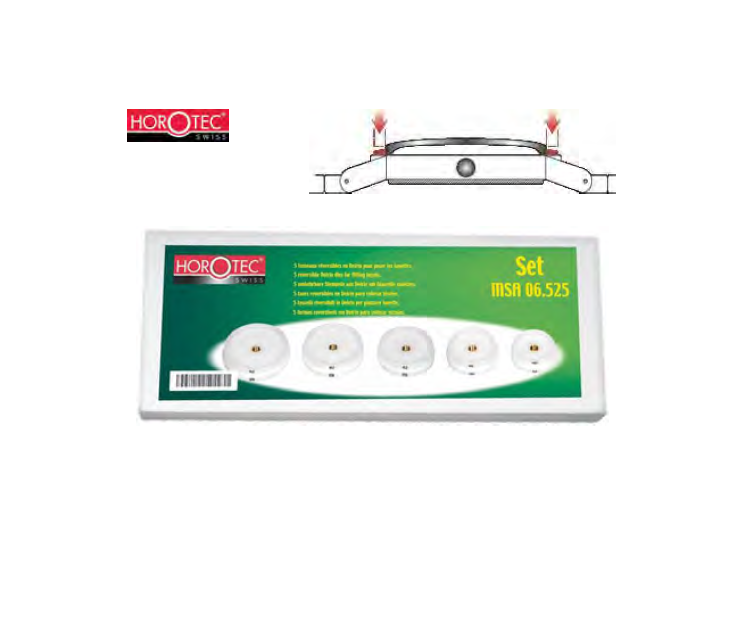 HOROTEC® Die Assortment, 5 Delrin® Screw-on Reversible Dies, Large Case Bezels