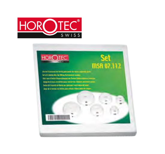 HOROTEC® Die Assortment, 6 Delrin® Snap-on Reversable Dies, for Flat Mineral Crystals