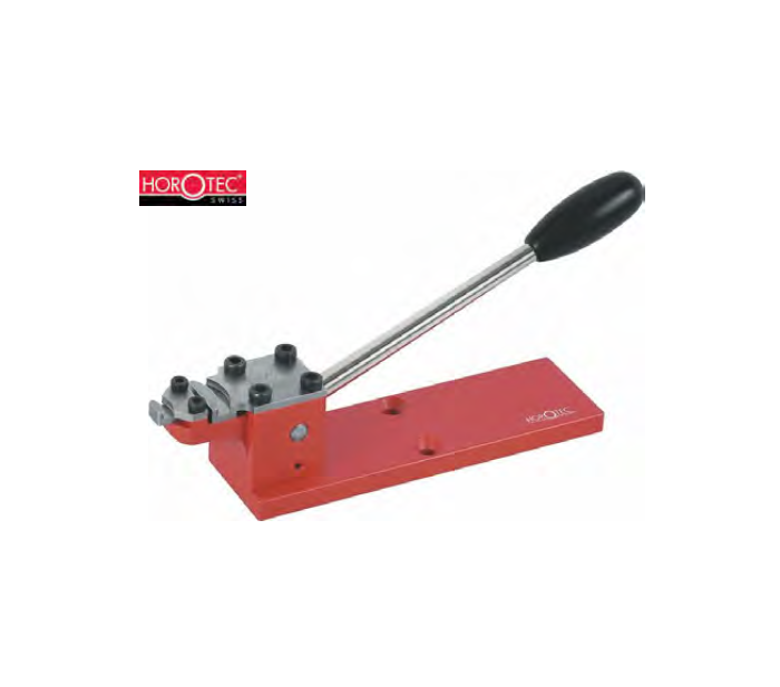MSA10.311 SPRING BAR BENDING TOOL Tool with lever of 110 mm allowing to easily bend some of the most thickest steel spring bars. Equipped with 2 spring bar rooms to give wished bending according to length, without damaging the spring bar.