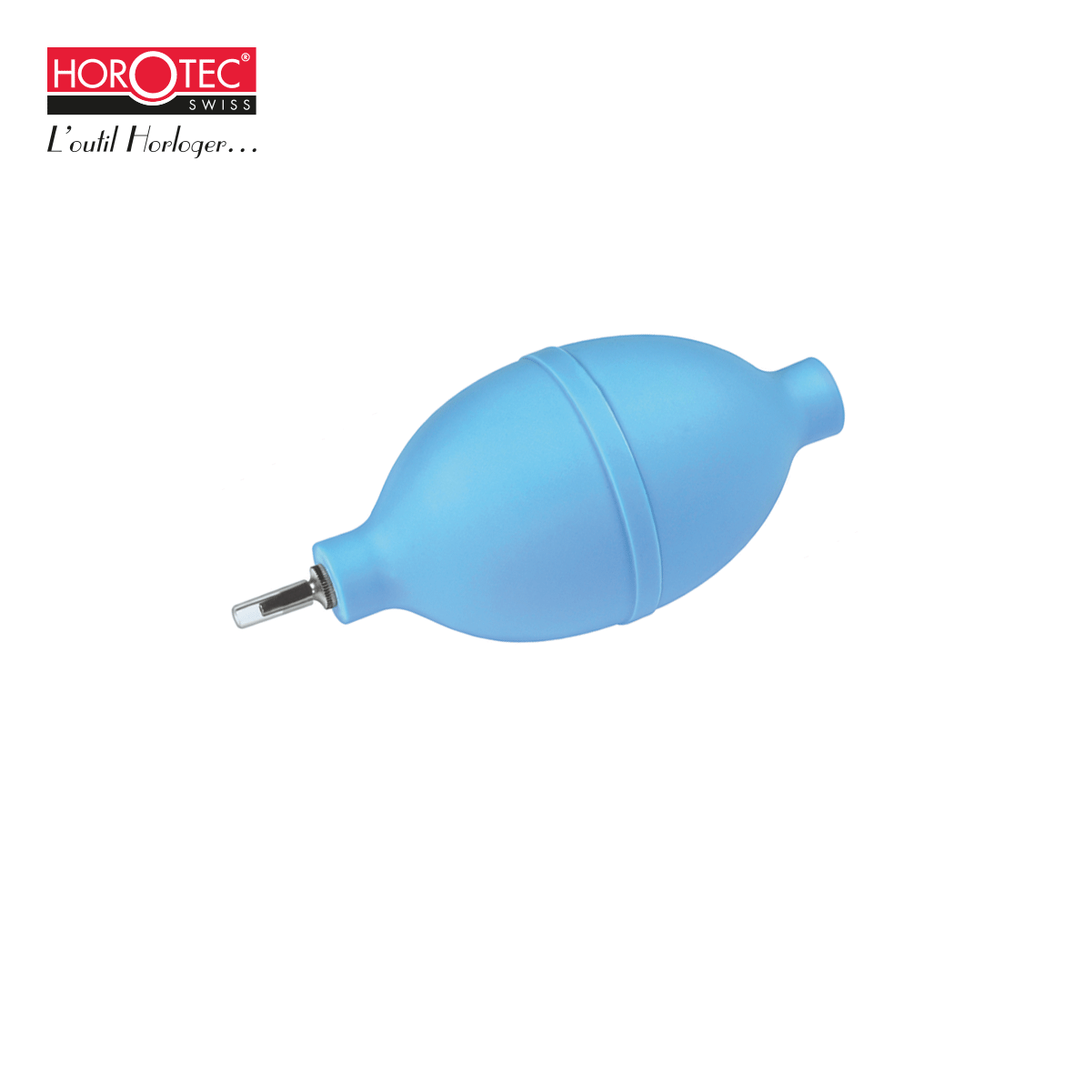 MSA26.005 HOROTEC® BLUE RUBBER DUST BLOWER, OVAL SHAPE . L130 X Ø 58 mm