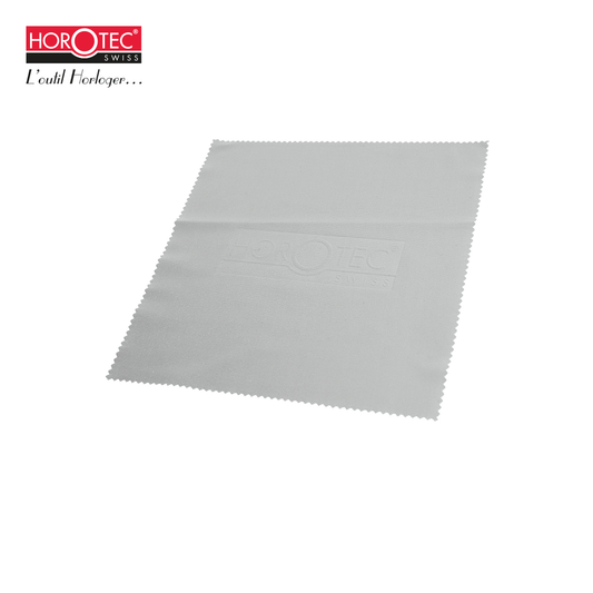 MSA26.137 HOROTEC® MICROFIBRE POLISHING CLOTH WITH ZIGZAG CUTTING, GREY / 15 x 15 cm / GRAMMAGE 300 g/m2