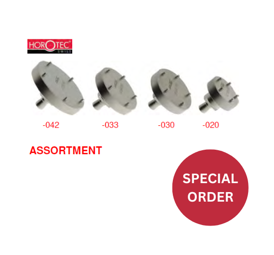 HOROTEC® Die Assortment, 4 Steel Dies Screw-on Case Back, SEAM Type