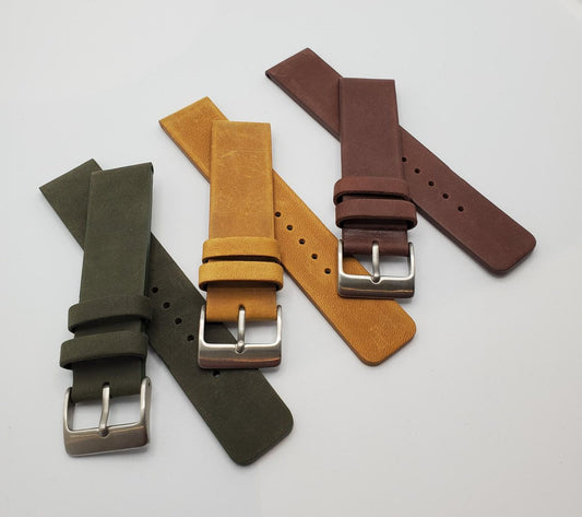 Suede Leather Strap with Steel Buckle (avail. Mustard, Green, Brown, Beige)