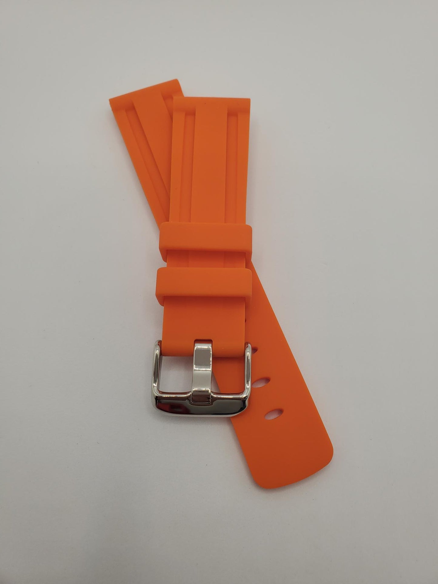 Silicone Strap with Steel Buckle (Avail. Red, Orange, White, Blue, and Black)