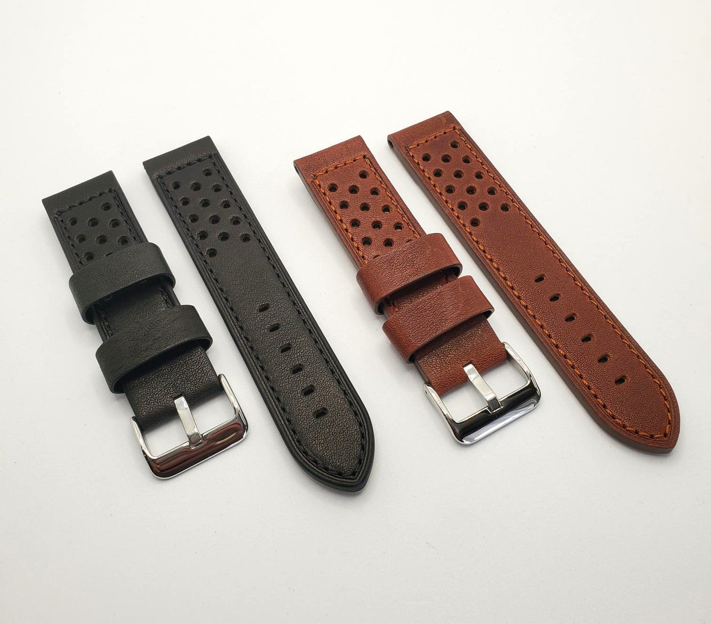 Calf Leather Rally with Steel Buckle (Avail. Black and Brown)