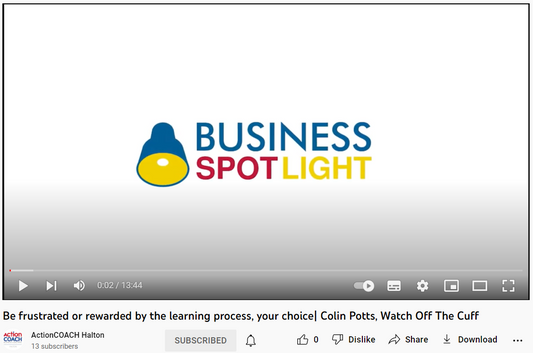 Colin Potts and Watch off the Cuff, Interview by Business Spotlight Halton