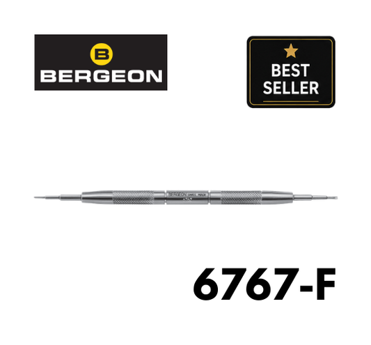 BERGEON 6767-F Spring Bar Tool, Dual Tip, 1.2 mm Fork End, Ø 0.8 mm Round End