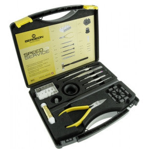 BERGEON 7813 Speed Service Case Bracelets

For changing bracelets.

• Contains 15 specialized tools and accessories