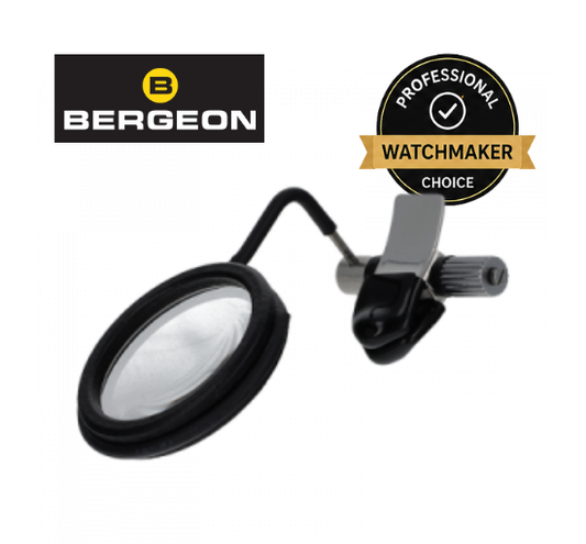 BERGEON 7913-L Lightweight Loupe with Clip for Glasses