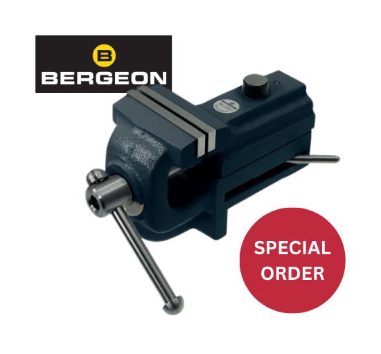 BERGEON 2021 Bench Removable Vice in Iron for Watchmakers: 0 - 30 mm, width: 45 mm