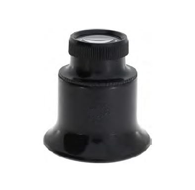 MSA00.010-12 LOUPE IN BLACK PLASTIC WITH SCREWED BEZEL 12.0x, LENS Ø 16 mm and&nbsp; Ø 23 mm