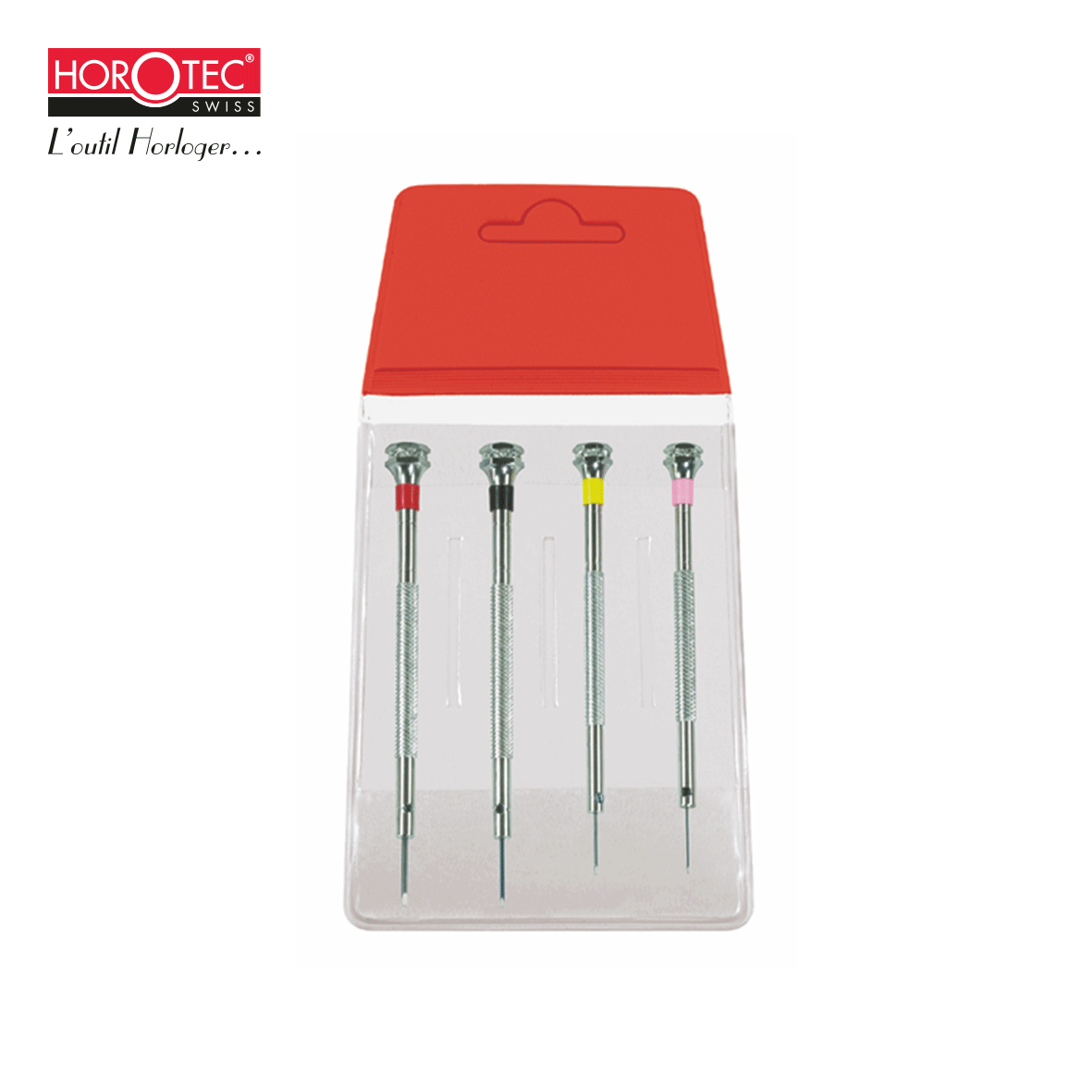 HOROTEC® Classic Screwdriver Set with 4 Screwdrivers in Plastic Pouch