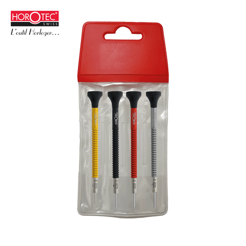 HOROTEC® 4-Piece Watchmaker Screwdriver Set in Pouch | MSA01.020-G | 0. ...