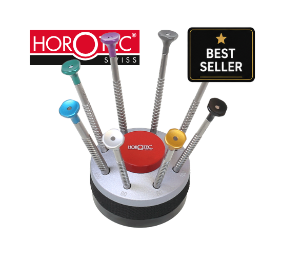 HOROTEC® Screwdriver Set with 8 Screwdrivers, Rotating Base and Spare Blades