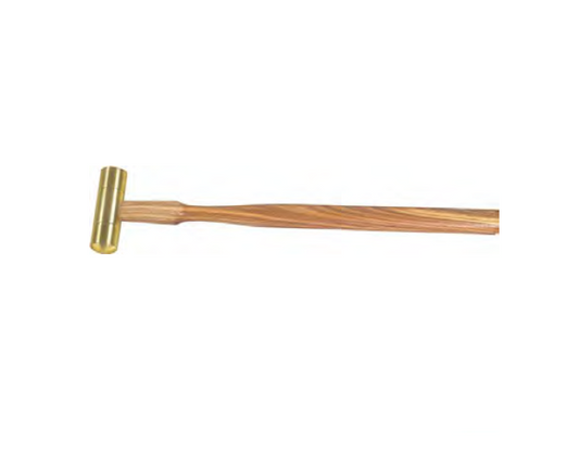 MSA10.010 Hammer with cylindrical head made of polished brass Ø 16 mm, flat shape
on one side and dome shape on the other.

Delivered with a wooden handle.

Size: HEAD Ø 16 x L52 / TOTAL L235 mm