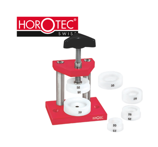 MSA07.110 HOROTEC® PRESS FOR CLOSING CASES WITH SNAP-ON BACKS, WITH 6 SNAP-ON DIES MSA07.111