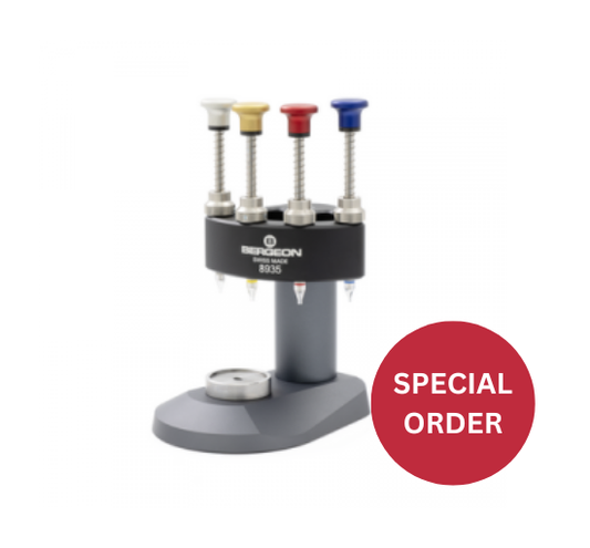 BERGEON 8935 4-pin Watch Hand Setter, Anodized Aluminum Frame