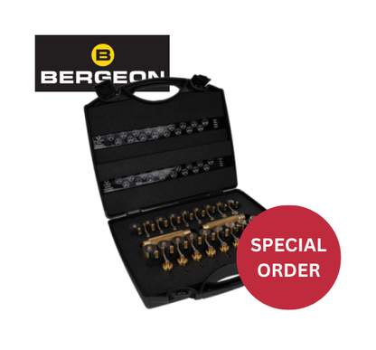 BERGEON 5356 Set of 17 Mainspring Winders, Right and Left Hand Mainsprings