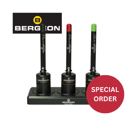 BERGEON 7721 Set of 3 Automatic Oilers on Plastic Base