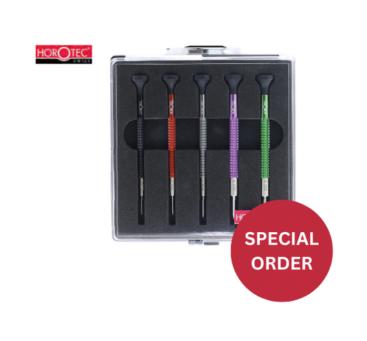 HOROTEC® Aluminum Screwdriver Set with 5 Screwdrivers in Plastic Box