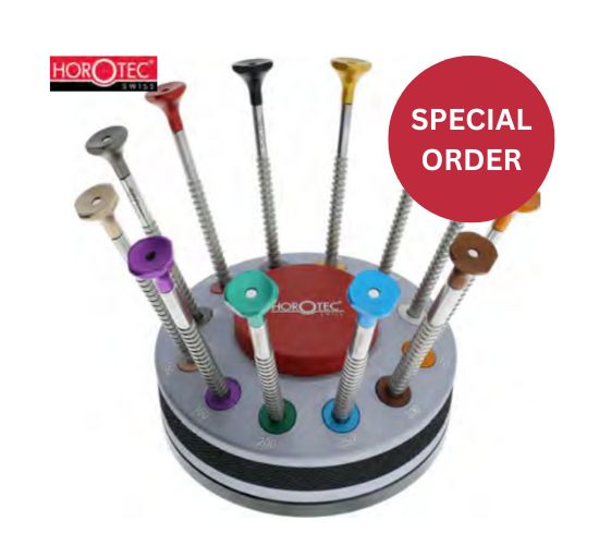 HOROTEC® Screwdriver Set with 12 Screwdrivers, Rotating Base and Spare Blades