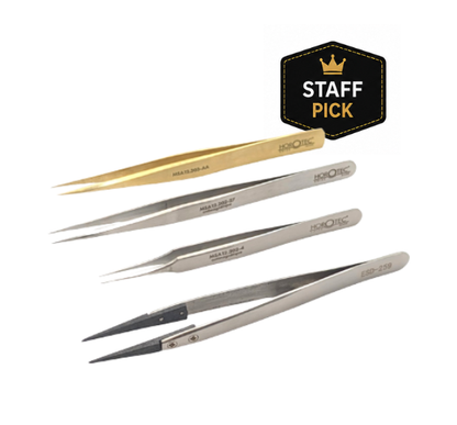 Precision 4 Piece Tweezer Bundle - SAVE 10%