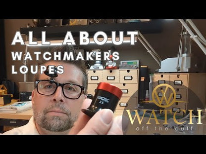 Loupe in Black Plastic with Clip for Glasses, Ø 23 mm Lens