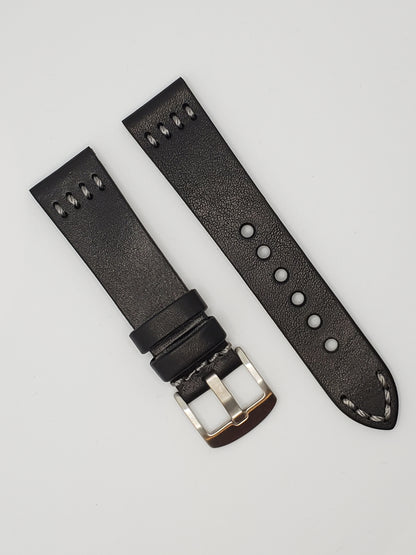 Vintage Leather Strap with Steel Buckle (avail. Black, Brown, Light Brown)
