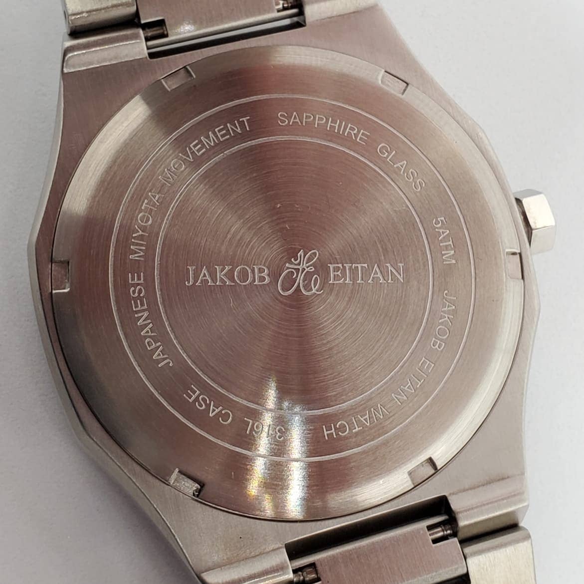 Jakob Eitan 41mm Sports Watch with Black Dial and Stainless Steel case and Bracelet