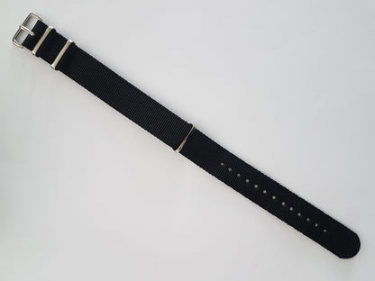 Black Nato Style Watch Band - Watch Off The Cuff
